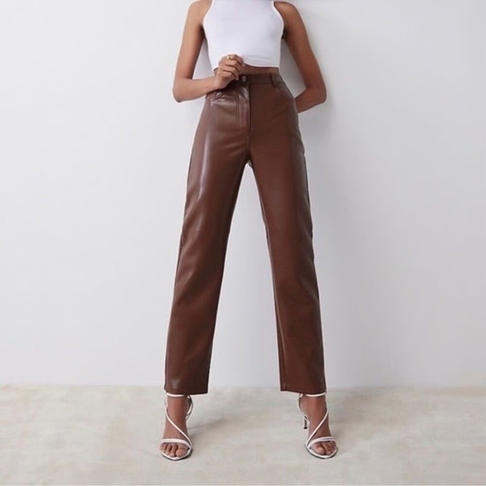 Brown High-Waisted Women Jeans